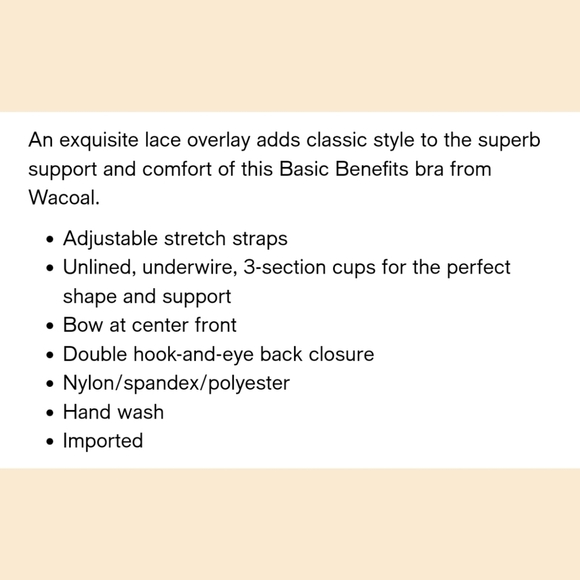 Wacoal Basic Benefits Bra - Sz 40C US/UK - Picture 6 of 7